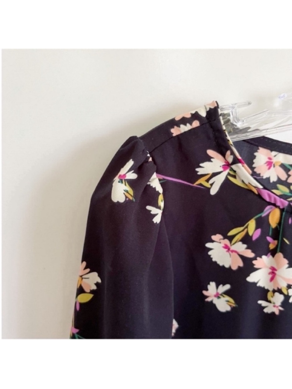 Lulu's Herbaceous Babe Shift Dress navy blue floral mini bateau neck - Picture 5 of 10